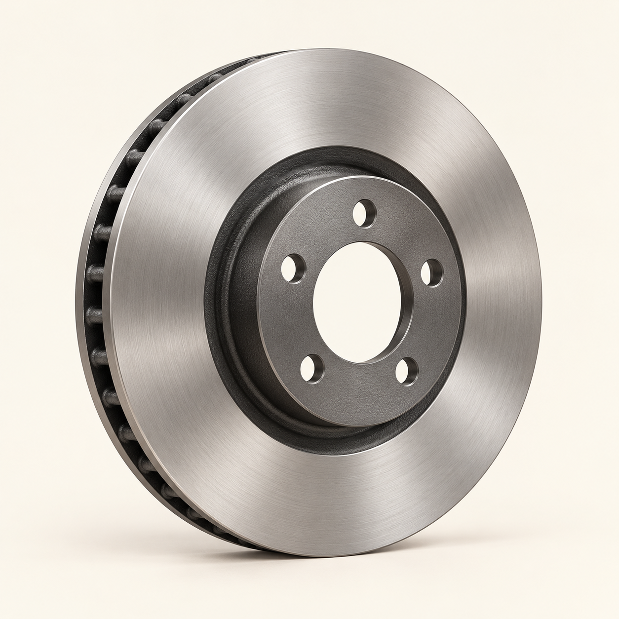 Illustrative vented brake rotor